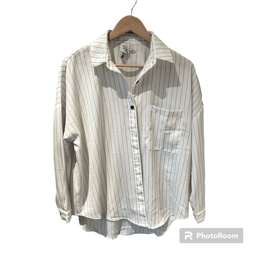 Princess Polly Womens Size‎ 2 Sweet Like Summer Button Down Shirt Stripe NWOT